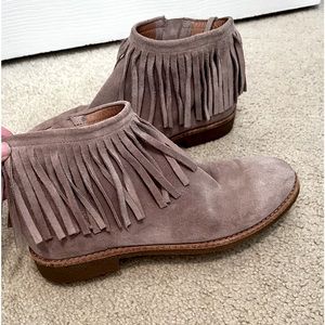 Kate Spade Fringe Suede Booties